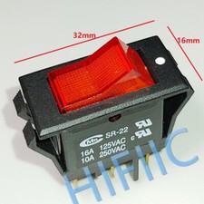 1/5PCS CMM SR-22 10A 252VAC/16A 125VAC 3Pins 2 positions Rocker switch with lamp