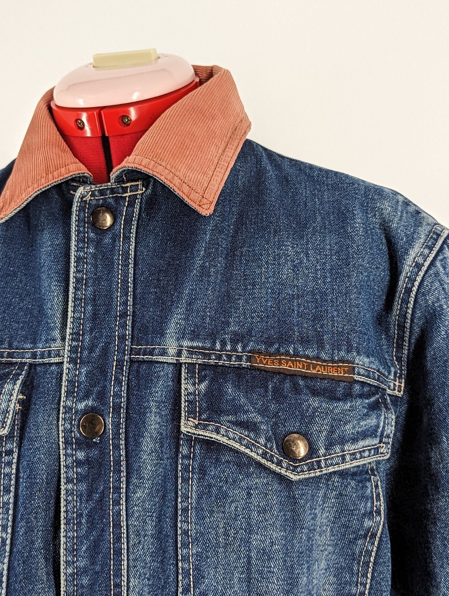 Yves Saint Laurent Vtg 80s Flannel Lined Corduroy Denim Yves Saint Laurent Vtg 80s Flannel Lined Corduroy Denim