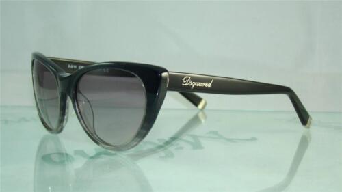 DSQUARED2 DQ 0079 05B BLACK & GREY Women Sunglasses Grey Gradient Lens Size 55 - Picture 1 of 1