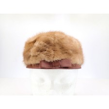 Vintage La Rose Hats New York Mink Fur Pillbox Hat Brown Autumn Haze