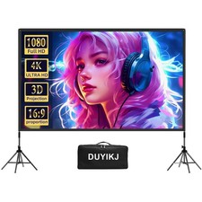 Projector Screen with Stand,120 inch Portable Outdoor Indoor Projector Screen...
