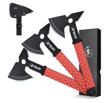 Dream Reach Throwing Axe Set 3 PCS Full Tang Throwing Hatchets With TPR Handle
