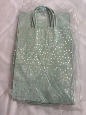 6 Silver Foil Dots Gift Bags - Spritz: Polka Dot Paper 8x10