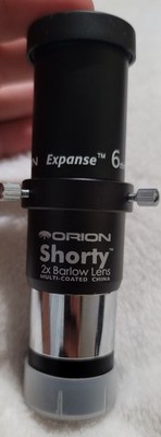 Orion Shorty 2x Barlow Lens Telescope W/ Orion Expanse 6mm