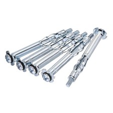 M4x60mm Hollow Drive Wall Bolt Anchor Screws Zinc Plated Steel 10pcs