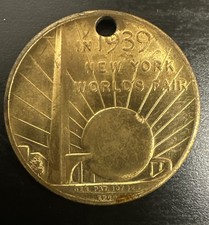 1939 N.Y Worlds Fair Spinner Token 150th Anniversary of George Washington 7035