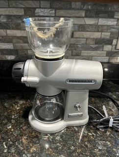 KitchenAid Pro Line Burr Coffee Grinder Gray Metallic Metal Espresso Plug In.