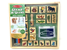 Melissa  Doug Wooden Stamp A Scene - Rain Forest - Crafts