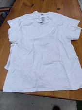Deal Worthy Shirt Mens L White 3 Pack Crew Neck Tees Undershirt Cotton Blend M11