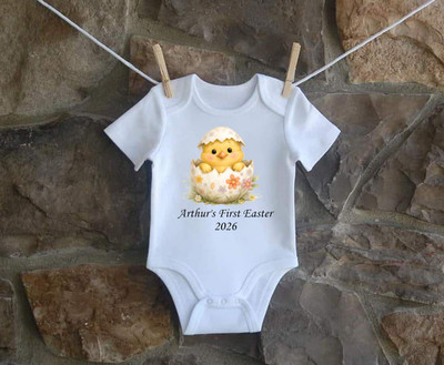 Baby Küken Personalisieren Mein erstes Ostern 2026 Baby Weste All In One Body Strampler