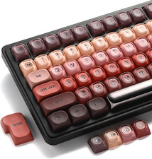 Lipstick Keycaps, XVX HOA Profile Red Jelly Keyboard Keycap, 132-Key Cute Custom