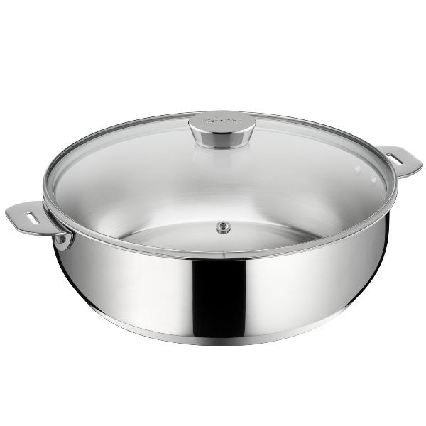 Sauteuse Lagostina 24cm inox 12138031824 induction faitout basse poêle profonde couvercle