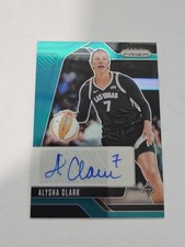 2024 Panini WNBA Prizm #SG-AC Alysha Clark Auto Teal 18/35 Las Vegas Aces