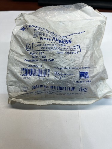 Apollo Xpress 817 Copper Press Tube Cap 1-1/2" 10075174 Low Lead New Sealed USA