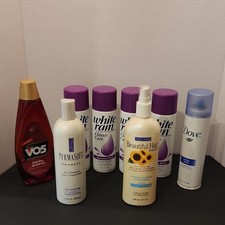AlbVO5, PERMASOFT, Freeman, White Rain Dove Hair Care Lot Max Hold 90s VTG Props