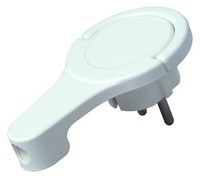 Kopp 172002037 Kunststoff-Schutzkontakt-Winkelstecker, Extraflach(8Mm), Mit BüGe