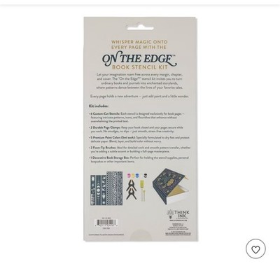 Lot of 5 Book Lover Stenciled Book Edges Kit: Create Epic Editions 