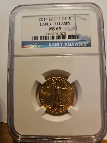 2014 GOLD $5 PROOF 69 AMERICAN EAGLE 1/10oz NGC MS 69 Early Release