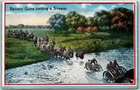 Battery Guns Stream WW1 Army Life Series Horse Drawn Artillery Military Postcard