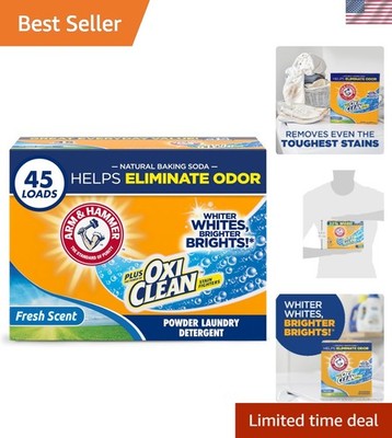 Powerful OxiClean Laundry Powder, 45 Loads - Biodegradable, Fresh Scent 55.5 oz