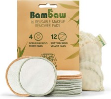 Bambaw Reusable Cotton Rounds for Face, 16 16 Piece Set, 16  1 Set