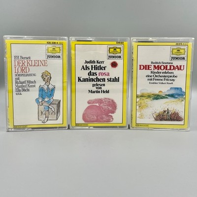 3 Deutsche Grammophon Junior Kassetten Der kleine Lord, Die Moldau, Judith Kerr