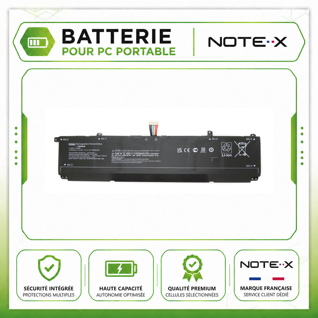 Batterie ordinateur portable HP Omen 16-K 17-CK alimentation WK06XL 11.58V remplacement bloc interne