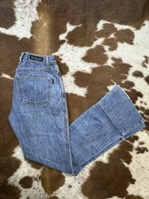 VTG Baby Phat Jeans Womens Size 3 Blue Denim Split Hem Straight Leg Made in USA