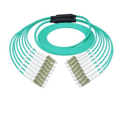 10M Indoor Armored LC-LC 8 Strand OM3 50/125 MMFiber Optic Cable 10GB Patch Cord