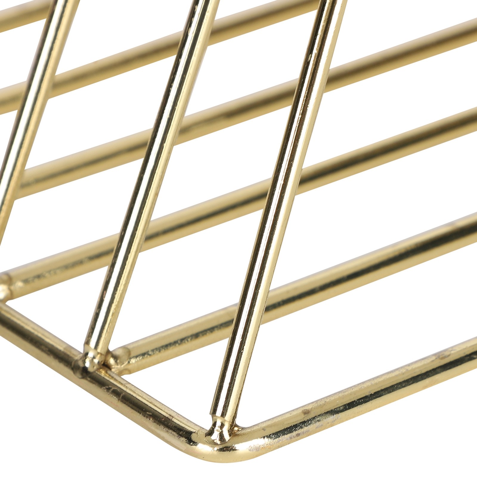 Iron Magazine Holder Triangular Book Letter Storage Metal Desktop File Sorter Or