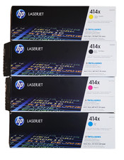 HP LaserJet 414X Black Cyan Magenta Yellow 4 Pack Set New Sealed With Open Box