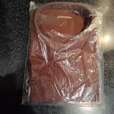 NEW St John's Bay Men's 4XLT Big & Tall LONG SLEEVE Oxford BROWN 100% COTTON