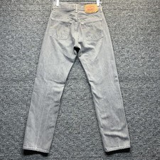 Levis 501 Jeans Men 30x34 Fits 30x32 Gray Button Fly Denim Original Straight Fit