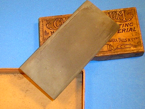 NICE ANTIQUE CARBORUNDUM NO. 180 SHARPENING FINE SLIP STONE HONE - Afbeelding 6 van 6