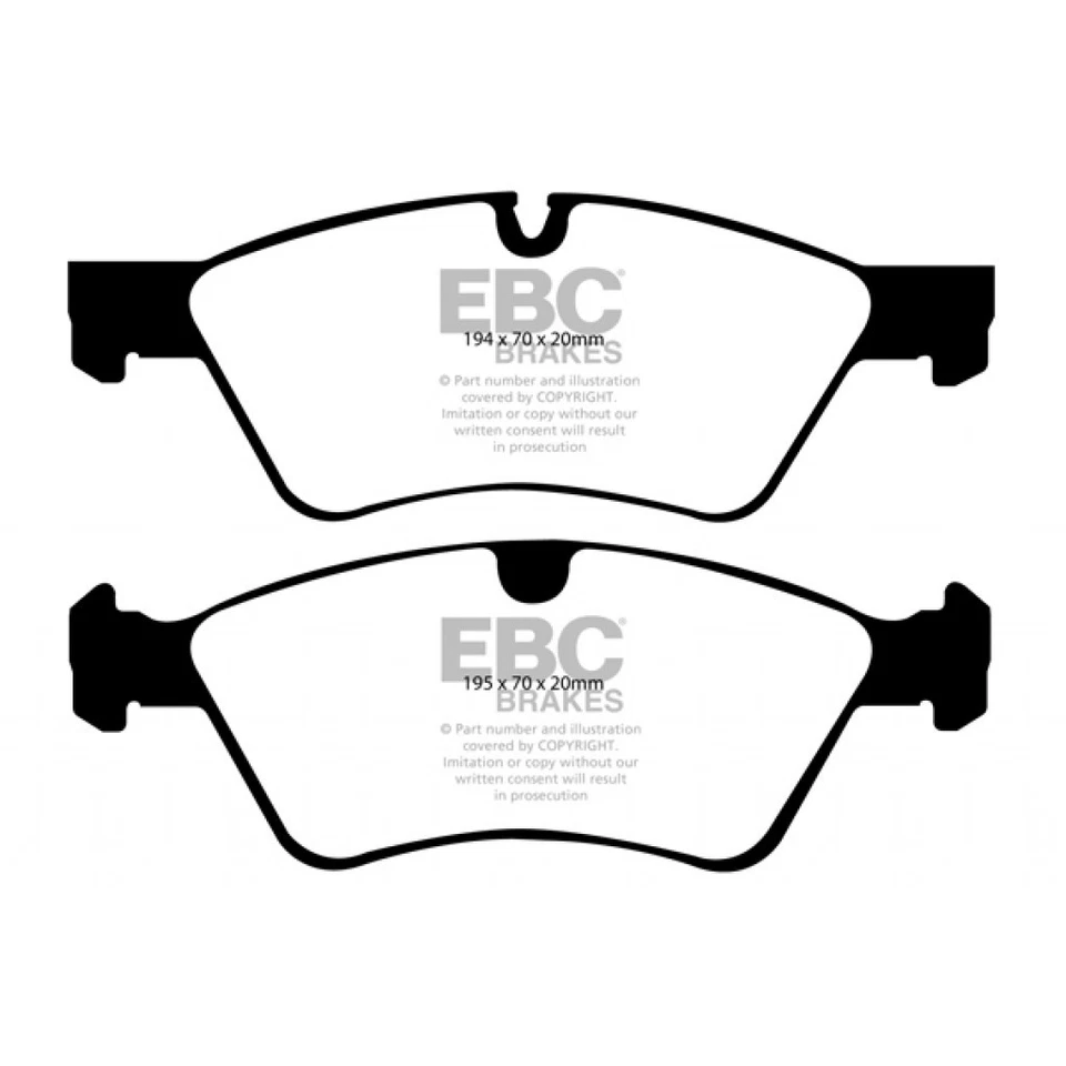 EBC For Mercedes-Benz ML350/ML450 2006-2011 Front Brake Pads Yellowstuff - Image 2 of 4