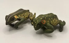 2 Land & Sea Nature Series 3” Frog Planter Pot Hangers Shelf Decor