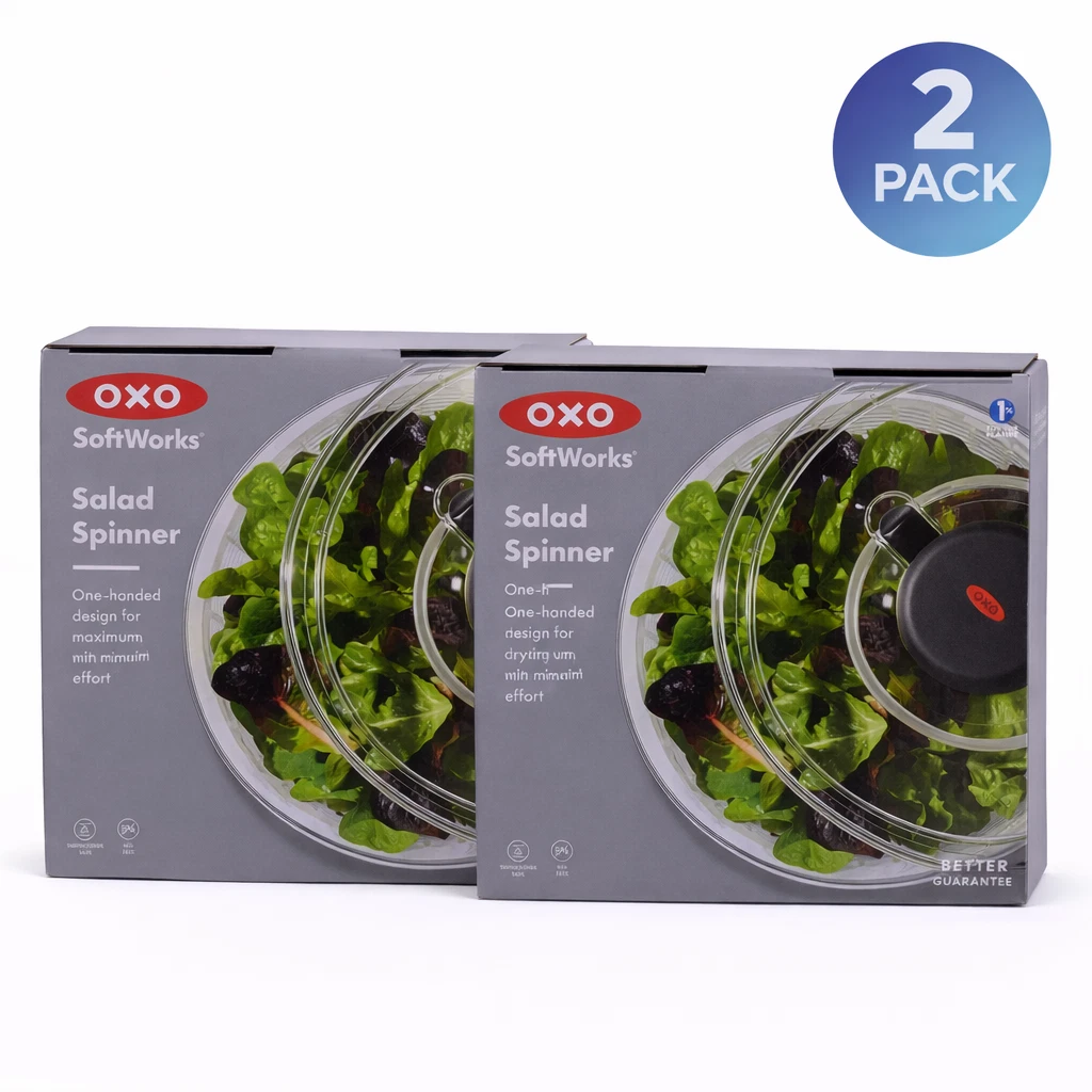 OXO SoftWorks Salad Spinner Large One-Handed Pump Design Clear 2 Pack New
Opens in a new window or t