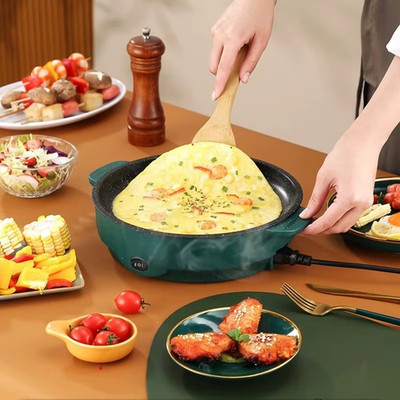 Electric Hot Pot 600W Non Stick Portable Cooker Ramen Soup Frying Pan
