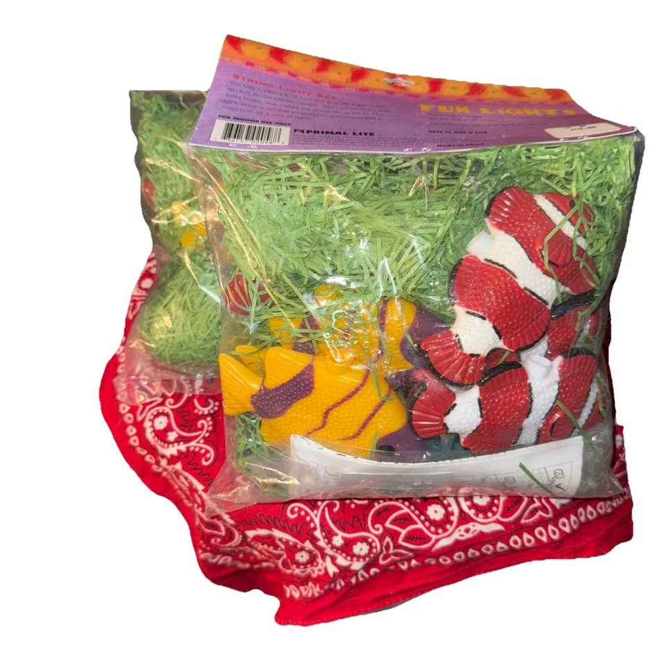 Primal Lite 1999 Sue Scott Tropical Fish String Lights New Old Stock 2 Sets! - Image 3 of 4