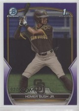 2023 Bowman Draft Chrome Purple Refractor 20/250 Homer Bush Jr #BDC-124 b4d