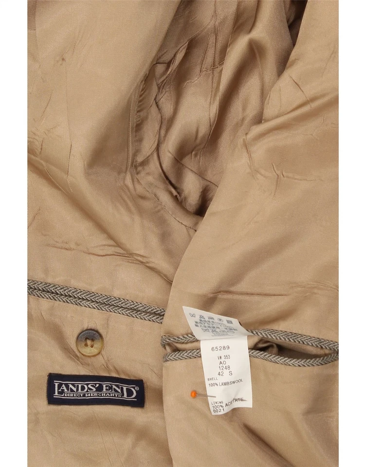 LANDS END Mens 2 Button Blazer Jacket UK 42 XL Grey Lambswool Classic BP01 - Image 3 of 3