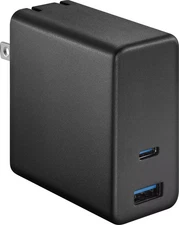 Best Buy essentials- 100W Dual Port USB-C and USB Wall Charger for MacBook ...