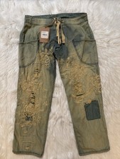 Magnolia Pearl New OKeefe Denim Jeans Enbroidered Washed Indigo One Size