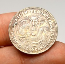 CHINA EMPIRE KIRIN PROVINCE 20 CENTS 1900 DRAGON OLD COIN (COMBINED SHIPPING)