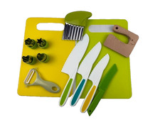 Kitchen Play Set – Plastic Knives, Cutting Boards, Peeler & Shape Cutters