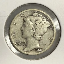 1921 Mercury Head Dime, VF (12245)