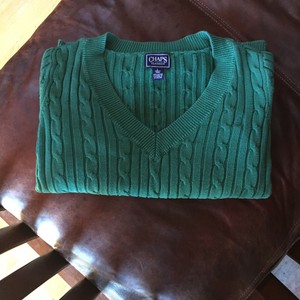 chaps green sweater