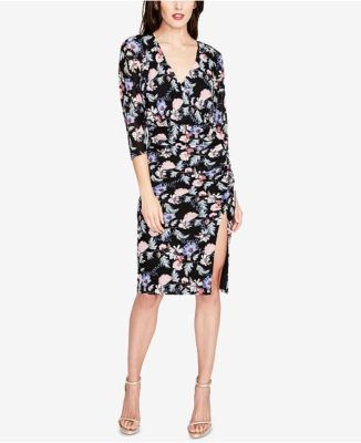 rachel roy ruched dress Rachel Roy Women's One-Shoulder Ruched Midi Dress - Blue