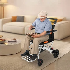 Portable Folding Wheelchair Ultra-Light Transportable Wheelchair for Seniors New