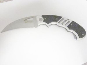 M-Tech Hawkbill Folder  X-07S Onlay Handle  5"Closed Linerlock  3 3/4” Blade